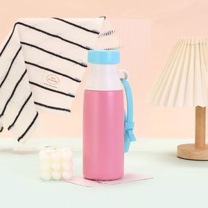 New Stainless Steel Thermal Cup Straw 520ml Large Capacity 6-12 Hours Thermal Insulation <b>Portable</b> <b>Vacuum</b> Design for Adult Travel - Product Image 4