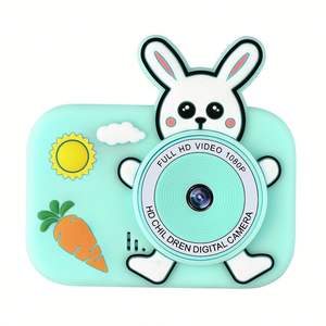 New <b>Mini</b> Cartoon Rabbit Kids <b>Camera</b> MOS Sensor 2.0inch HD Screen 180 Wide Angle Interchangeable Lens HD Recording Portable Toy - Product Image 3