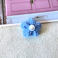 Nouveaux produits 2026 : Fleurs gonflées de 4,5 cm avec perles, accessoires de crochet DIY, accessoires vestimentaires à moins d'un dollar L02