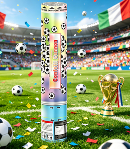 Cañón de Confeti de Papel Biodegradable con Forma de Balón de Fútbol Personalizado para la Copa <span class=keywords><strong>Mundial</strong></span> de Fútbol 2026, para Fiestas de Cumpleaños, Diwali, Navidad - Product Image 3