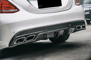 Diffuseur arrière en fibre de carbone de style FD de haute qualité pour <span class=keywords><strong>Mercedes</strong></span> Benz <span class=keywords><strong>Classe</strong></span> C W205 C43 C63 berline 2015-2021 Kit carrosserie de pare-chocs <span class=keywords><strong>sport</strong></span> - Product Image 3