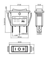 Vente directe usine – Interrupteur à bascule DPDT en forme de bateau 10x15, marche/arrêt, 16A 250VAC, protection IP22 pour voitures et usage industriel
