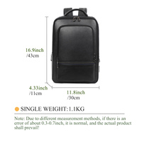 Sac à dos en cuir véritable personnalisé avec logo, ergonomique, pour ordinateur portable, sac à dos de voyage, sacs d'école pour hommes, sac à dos
