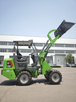 Cina batteria elettrica front-end giardino 1.2ton farm wheel loader EPA Euro5 secchio mini caricatore elettrico ruota