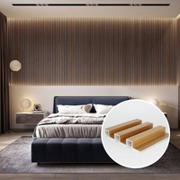 Vente chaude de panneaux de cloison en WPC pour intérieur, panneaux muraux en PVC, panneaux de lattes en WPC, panneaux de grande muraille pour décoration intérieure
