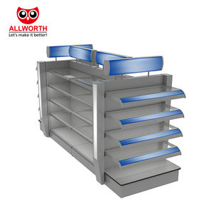 Estante de supermercado de panel trasero <span class=keywords><strong>central</strong></span> con logotipo personalizado para libro de revista de periódico - Product Image 1