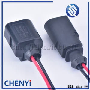 2-pins 1J0973802 1J0973702 vrouwelijke of mannelijke 1,5 mm auto temperatuursensor stekker deflatieplug waterdichte connector met kabel voor VW - Product Image 4