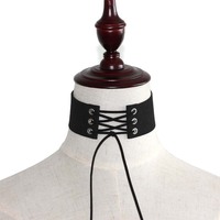 NC-117 En Gros Vintage Punk Gothique Velours Tissu Cou Bijoux Femmes Large Esclave Collier Ras Du Cou