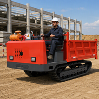 Mini-dumper de jardin, micro-transporteur à chenilles, chargeur, malaxeur à béton universel CE, benne basculante haute capacité 800kg, 4000kg, tout-terrain, 1 tonne, dumper de 1 tonne
