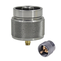 2 buah 1 Lb adaptor tabung kecil propana Input EN417 Lindal katup Kemah adaptor kompor Output silinder LPG luar ruangan