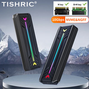 Box Esterno per Disco Rigido TISHRIC in Lega di Alluminio, Case SSD Dual Protocollo M2 NVME RGB, Box Portatile per Disco Rigido USB 3.1 - Product Image 2
