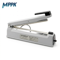 Scelleuse à Impulsion Manuelle Portable 400mm, Mini Machine de Scellage Thermique pour Petites Entreprises, Sacs Plastiques, Conservation Alimentaire, avec Minuteur