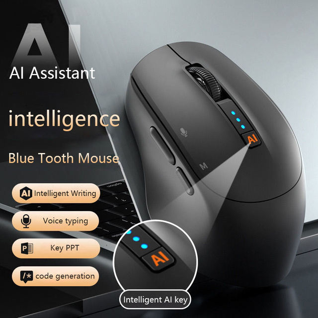 Chatgpt AI Gaming Mouse USB Vertical RGB Backlit 5 Buttons Professional Precise Translation Language Communication Intelligent