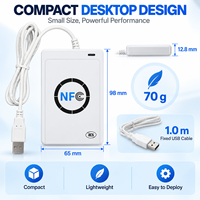 Lecteur de cartes RFID programmable ACR122U 13,56 MHz avec interface USB, lecteur de cartes NFC intelligent pour contrôle d'accès, fabriqué en matériau ABS durable