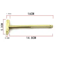 Nouveau marteau multifonction OEM 6 en 1 en laiton, mini, avec 3 types de tournevis, outils de bricolage de poche
