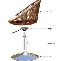 Tables et chaises d'extérieur durables en PE, style américain, 4 places, imperméables, table basse, balcon, terrasse, jardin, villa, loisirs, art en fer forgé