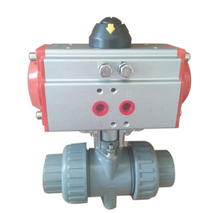 Válvula de bola neumática de plástico con conexión de abrazadera para medios acuáticos a temperatura normal, tipo flotante, control de regulación - Product Image 1