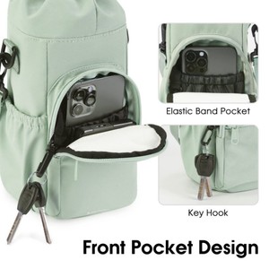 Pochette isolée en forme de bouteille en nylon, <span class=keywords><strong>sac</strong></span> <span class=keywords><strong>pour</strong></span> bouteille d'eau avec sangle et support <span class=keywords><strong>pour</strong></span> téléphone - Product Image 5