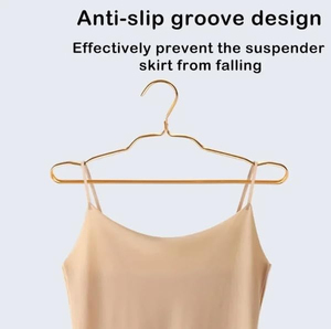 Closet Organization Waterproof Aluminium Coat <b>Hanger</b> Seamless Anti Slip Rust Proof Clothes <b>Hangers</b> with Groove - Product Image 2