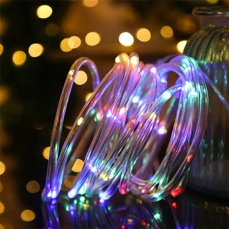 HA CONDOTTO LA Lampada Esterna LED Del Tubo della Fune Light String Fata lampada della decorazione per la Festa Festa Di Natale Giardino Luce Impermeabile