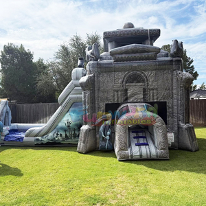 Outdoor commercial halloween <b>inflatable</b> haunted <b>house</b> jumper bounce <b>house</b> bouncy castle with slide - Product Image 2