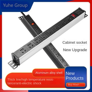 Carcasa de aleación de aluminio para enchufe de gabinete tipo rack negro de alta calidad con interruptor y protección contra sobrecarga para voltaje máximo de 110V/240V - Product Image 2