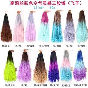 BELEZA Fábrica al por mayor Diosa Locs Caja desordenada Trenzas Crochet Bohemian Hair Curly Pre-Looped Boho <span class=keywords><strong>River</strong></span> Box Trenzado - Product Image 6