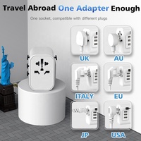 Worldplug TUV Mark USB chargeur de voyage universel mise à la terre prise murale adaptateur de prise 10A courant nominal Compatible SDK NFC réseaux