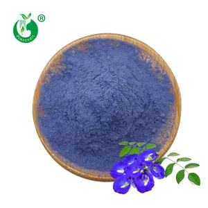 Free Sample Wholesale Bulk 100% Natural 450 Mesh Butterfly Pea Flower Powder Blue Matcha Powder