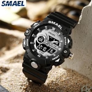 Montre de sport numérique SMAEL 8081 étanche pour homme avec chronomètre, alarme, affichage LED et bracelet en plastique - Product Image 3