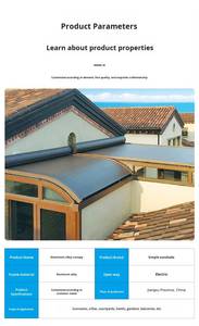 Moderna Cortina Eléctrica Retráctil <span class=keywords><strong>de</strong></span> Aluminio y Cristal para Solárium, Tragaluz, Ventana, Persiana, Lámina, Contraventana, Techo, Persiana Enrollable Horizontal - Product Image 6