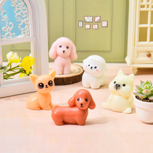 Miniatura de <span class=keywords><strong>Cachorro</strong></span> de Resina Simulada, Decoración DIY para Casa de Muñecas, Accesorio de Juguete Moderno, Adorno de Escritorio Hecho a Mano - Product Image 2