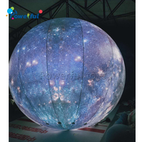 Planète gonflable géante pour la décoration, grandes planètes suspendues gonflables à led