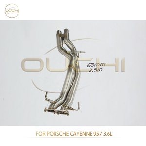 Tubos de Acero Inoxidable, Tubo Resonante para Porsche Cayenne 957 3.6L, Tubos Delanteros de Escape, Piezas de Alto Rendimiento para Automóviles - Product Image 5