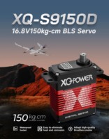 XQ-POWER XQ-S9150D32 Servo Digital Tahan Air Tanpa Sikat 116-180kg-cm Casing Aluminium Penuh untuk Robot Industri Pesawat RC