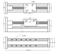 Módulo Actuador de Tornillo de Bolas con Riel de Guía Lineal CNC de 50-300 mm de Carrera Efectiva, Mesa Deslizante de Movimiento, Impresora 3D XYZ, Envío Gratuito