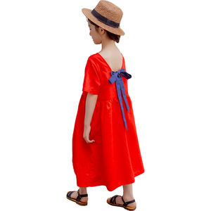 Nouvelle robe en coton à fleurs colorées de style princesse indienne moderne pour filles, conçue pour l'été, provenant d'un fournisseur chinois. - Product Image 1