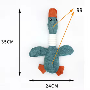 Dog Chew <b>Toys</b> Pet Wild Goose <b>Stuffed</b> Canvas Plush Animal Shaped Dog <b>Toy</b> Linen Squeaky Durable <b>Soft</b> Cotton Dog <b>Toys</b> - Product Image 6