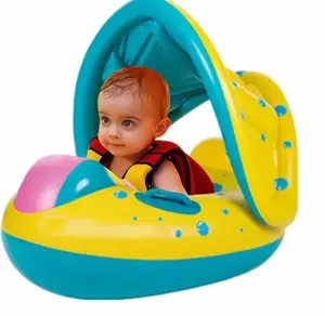 Single PVC <b>Inflatable</b> Water Raft 71 EN River <b>Swim</b> baby floats Use <b>for</b> Water Park Tube & Baby <b>Swim</b> Ring with sun protect canopy - Product Image 2