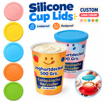 Couvre-tasses en silicone réutilisables, extensibles, anti-déversement, pour tasses à café, tasses à thé, vaisselle de cuisine, couleurs personnalisées