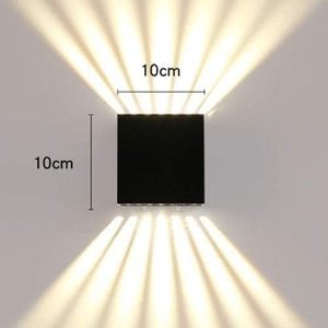 Vente en gros de lampes solaires murales carrées LED étanches IP54 pour jardin, éclairage extérieur - Product Image 3