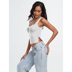 Women's Ruched Crop Tank <b>Top</b> Short Sleeve Summer <b>Backless</b> Y2K Style Breathable Knitted Spandex Polyester <b>Top</b> - Product Image 5