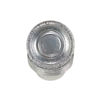 Contenant rond jetable en aluminium de 380 ml, bol en feuille d'aluminium pour barbecue, cuisson, emballage alimentaire à emporter, doublure pour friteuse à air, usage domestique