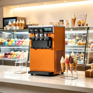 BAILETON Mini Soft <b>Ice</b> <b>Machine</b> Single Nozzle With Display Countertop <b>Home</b> Small Shop Frozen Yogurt Maker Use - Product Image 1