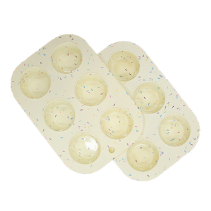 High Quality 6-Cup Muffin & <b>Cupcake</b> Mold Nonstick <b>Baking</b> <b>Tray</b> Home Use BPA Free Food Grade Silicone Oven Safe Dishwasher Safe - Product Image 1