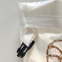 Sac à pain réutilisable en coton et lin, résistant à l'huile et à l'eau, avec cordon de serrage, pour le stockage des pains faits maison