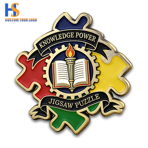 Moneda de desafío metálica con forma de rompecabezas, con diseño de libro de conocimientos, grabada a medida, tamaño de 3 pulgadas, MOQ bajo, recuerdo personalizado - Product Image 1