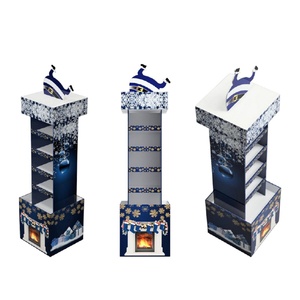 High Quality Foldable Eco-Friendly Recyclable Cardboard Beverages Display <b>Stands</b> Supermarket Refrigerated Storage Solution - Product Image 4