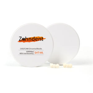 Zahndent meilleur vente bloc de zircone 46% translucidité SHT bloc de zircone multicouche disque de zircone - Product Image 1