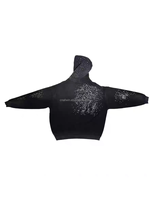 Sweat à capuche unisexe en molleton français 100% coton de haute qualité 450 g/m², délavé à l'acide, ample, hiver, taille XL, design brodé personnalisé, motif uni